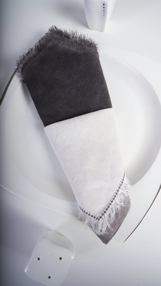 Demi Charcoal Linen Napkin