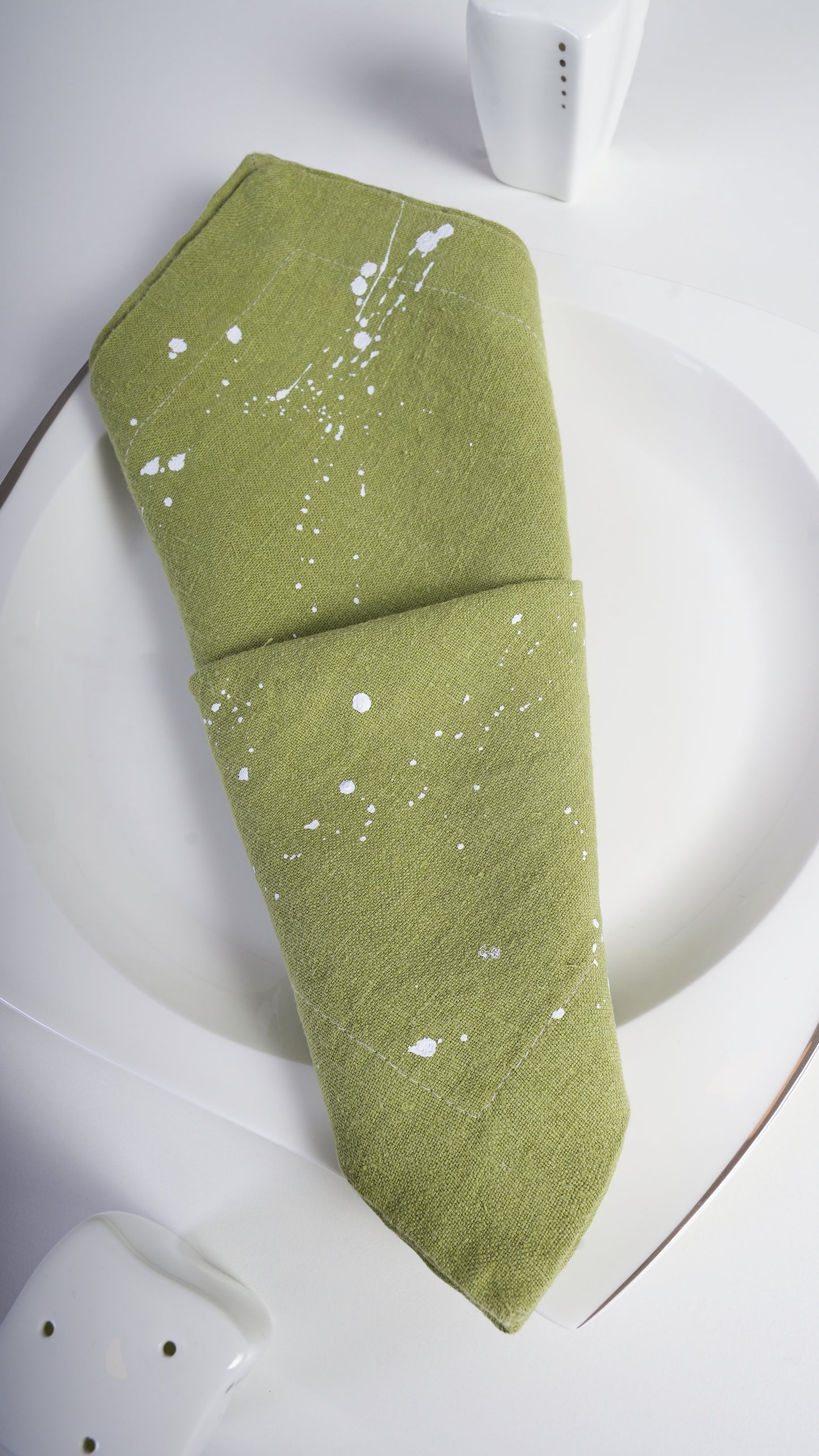 Speckled Sage Linen Napkin