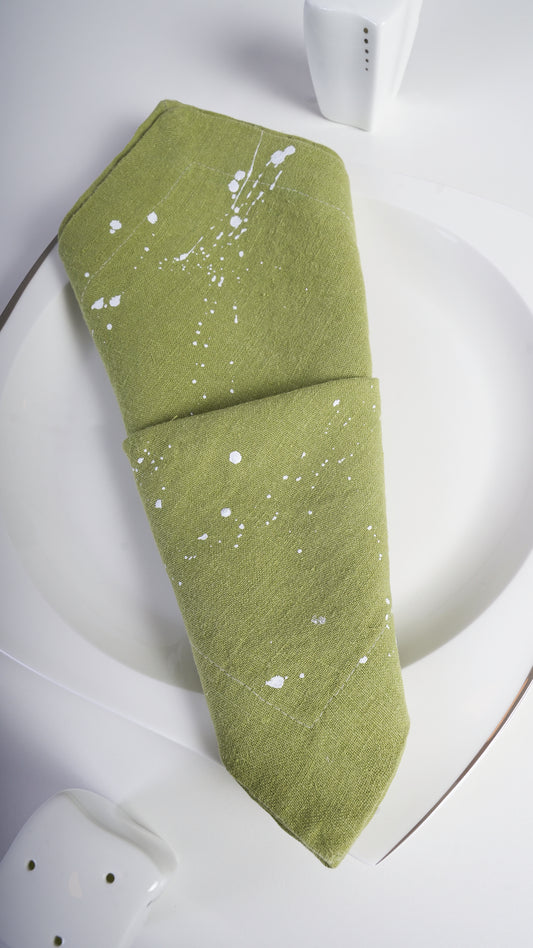 Speckled Sage Linen Napkin