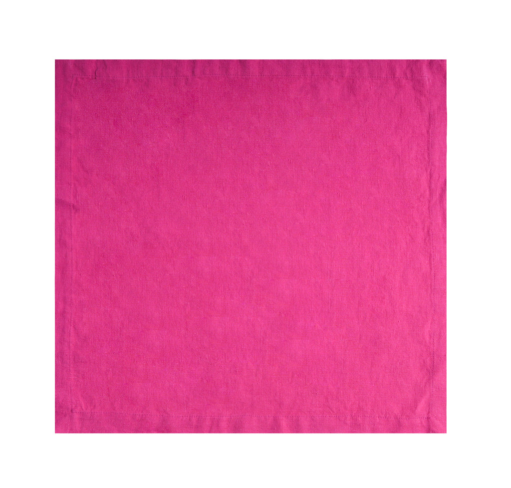 Fuschia Blossom Linen Napkin