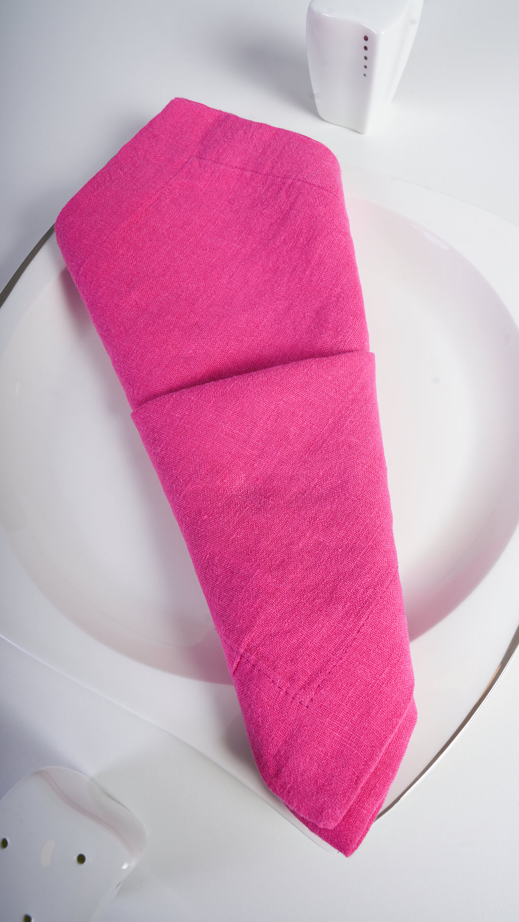 Fuschia Blossom Linen Napkin